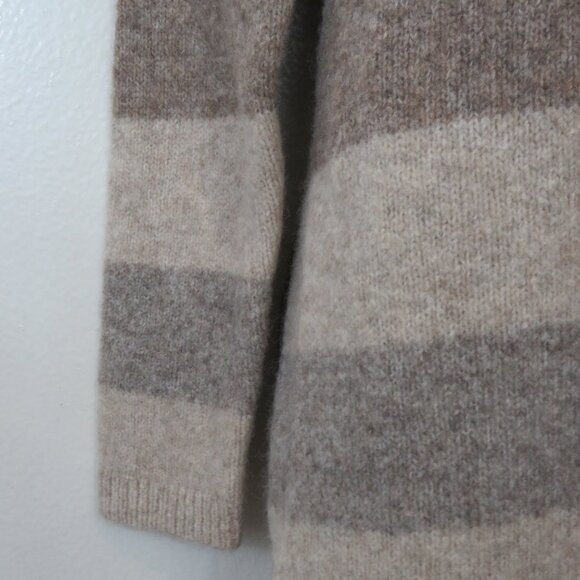 Jenni Kayne Size XS Belted Cardigan Sweater Striped Yak Alpaca Wool Blend Knit - Picture 7 of 7